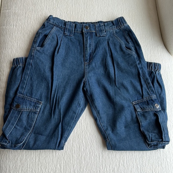 Denim Cargo Jogger Pants - Picture 4 of 5